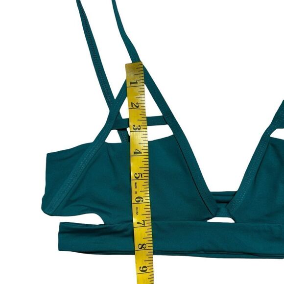 Tavik Swimwear Dark Teal Green Double Lined Bikini Top - Picture 8 of 11